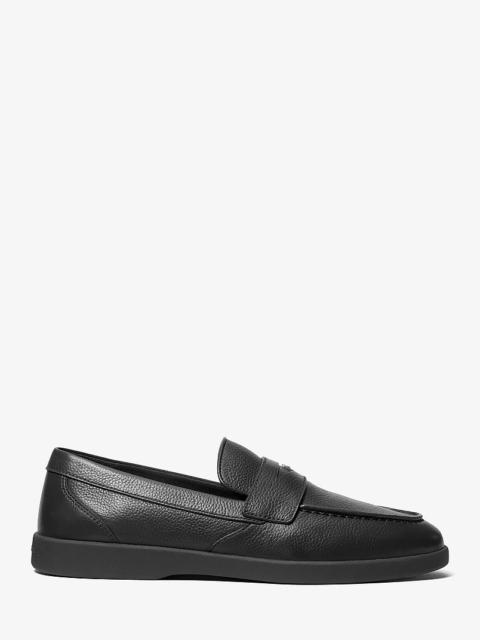 MICHAEL KORS Wesley Pebbled Leather Loafer
