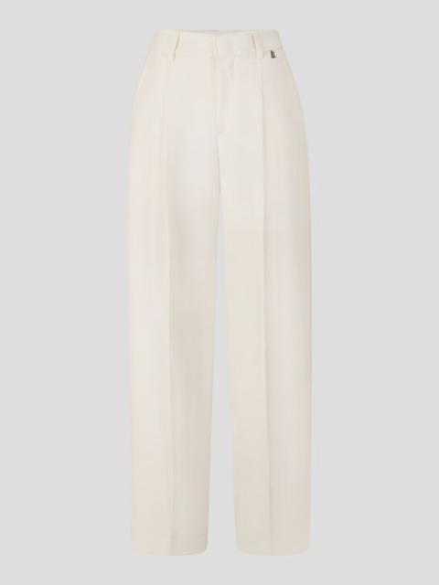 BOGNER Fabia pleated pants in Off-white