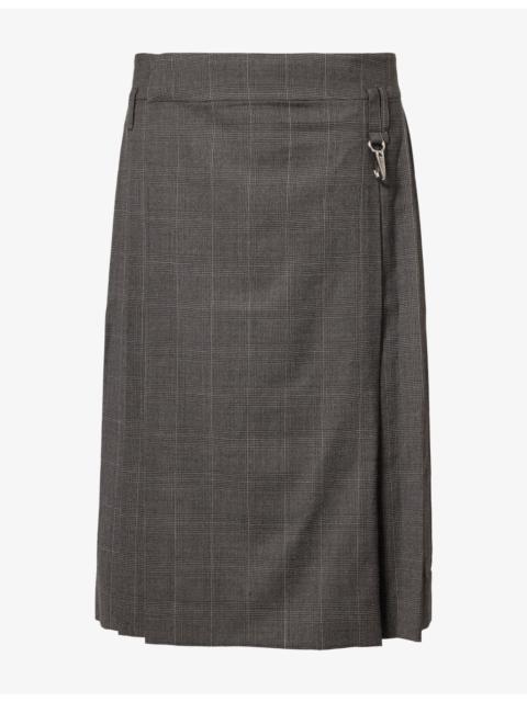 Simone Rocha Tailored Checked Wool-Blend Kilt