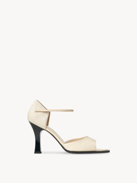 The Row MJ Heel Sandal in Leather