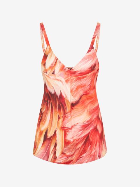 Roberto Cavalli Plumange Print Camisole