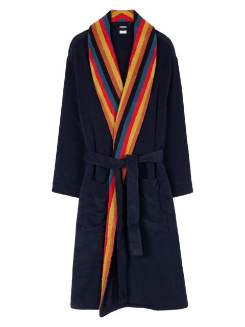 Paul Smith Men's Cotton Striped-Collar Dressing Gown - Multi