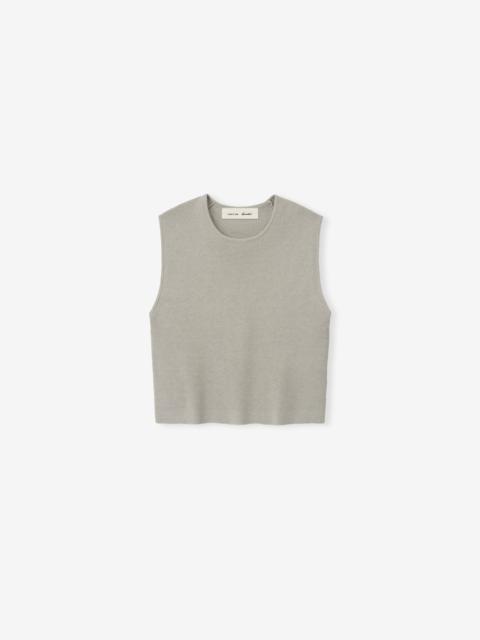 ESSENTIALS Womens Rib Knit Crop Top