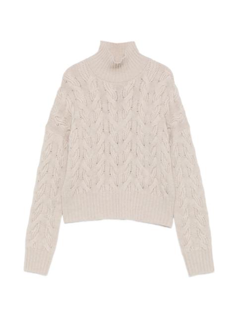 Max Mara Cosmo cable-knit high-neck sweater
