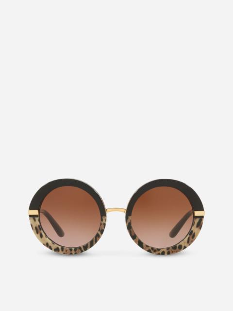 Dolce & Gabbana Half print sunglasses