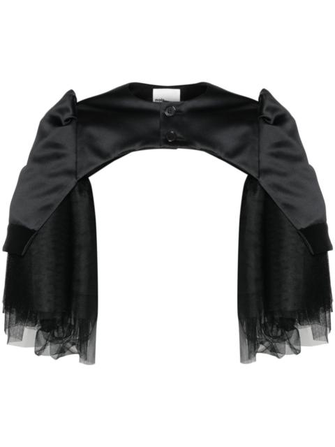 Noir Kei Ninomiya tulle-inserts cropped jacket