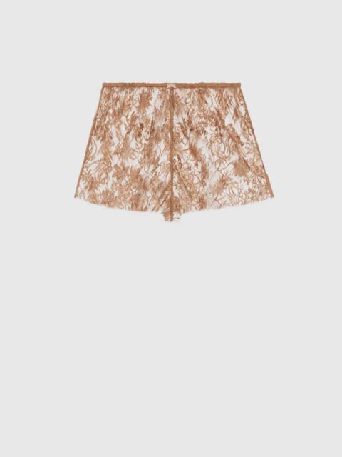 GUCCI 2015 Re-Edition floral lace shorts