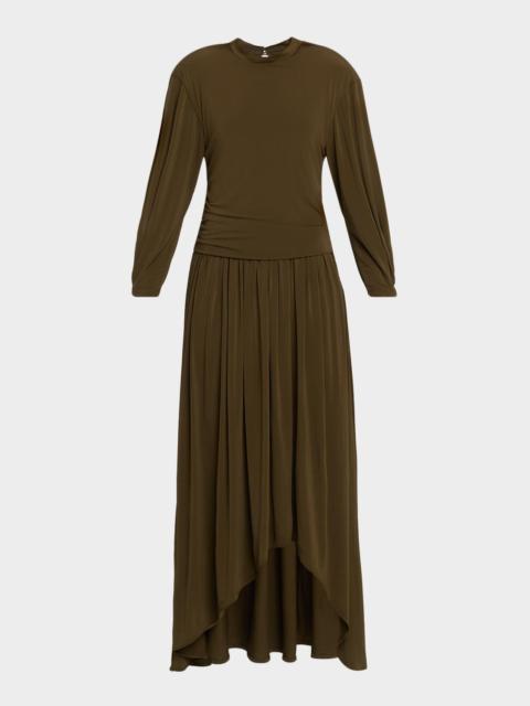 IRO Glinda Draping High-Low Maxi Dress