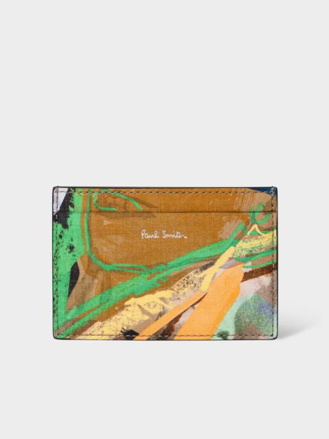 Paul Smith 'Life Drawing' Print Leather Card Holder