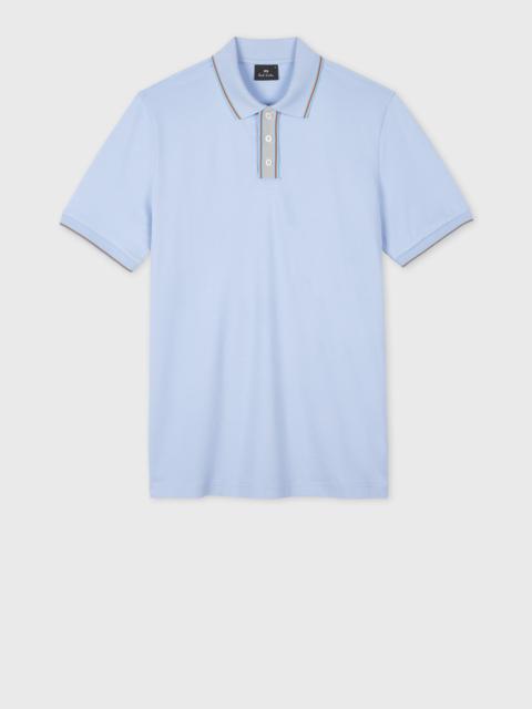 Paul Smith Sky Blue Contrast-Placket Polo Shirt