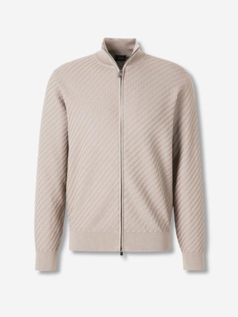 Brioni ZIP-UP KNIT CARDIGAN