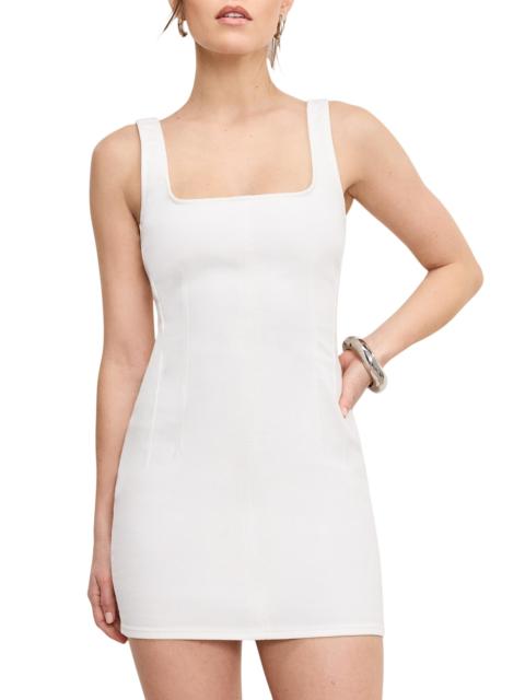 GOOD AMERICAN Women's Denim Shift Dress - Cloud White