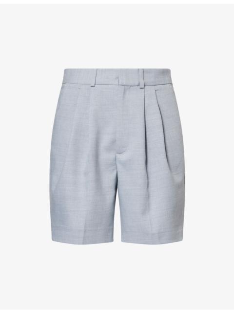 ANINE BING Carrie Tailored Pleated Woven Shorts