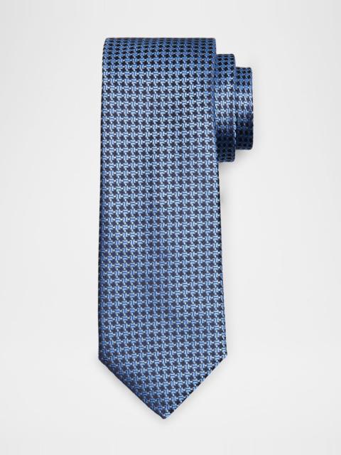 Canali Men's Neat Jacquard Silk Tie