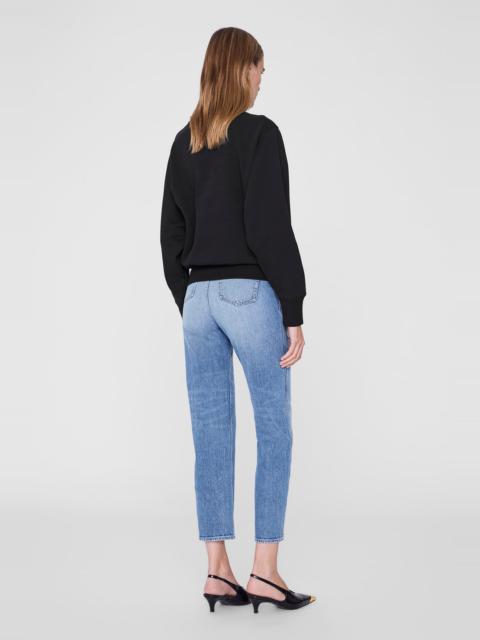ANINE BING Harry Shrunken Signet Sweatshirt - Black