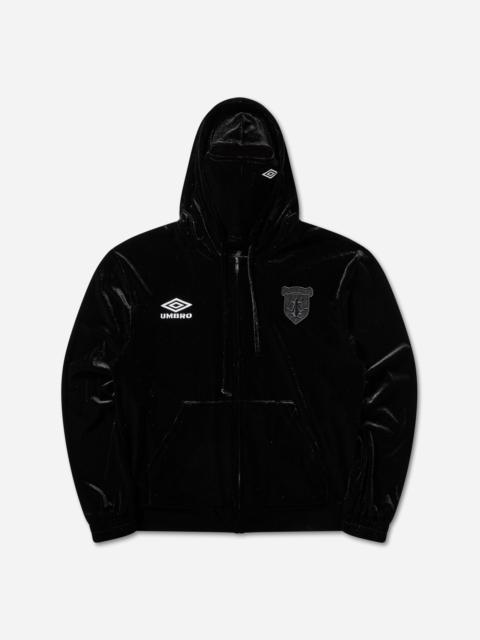 umbro Velvet Masked Zip Hoodie Black