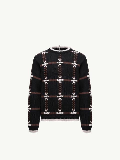 Moncler Grenoble Embroidered Wool Blend Sweater