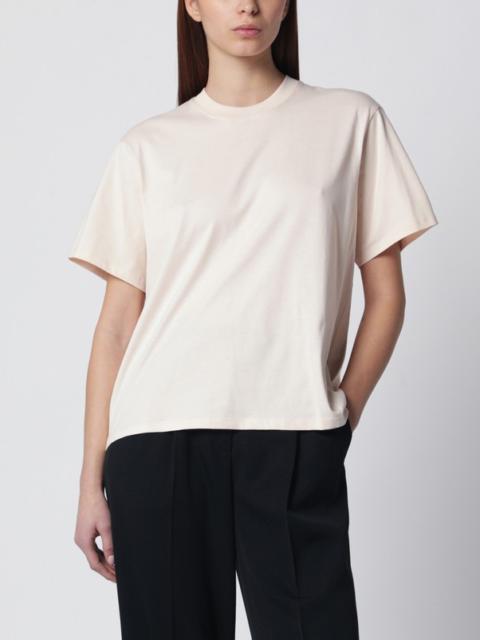 Loulou de Saison T-shirt girocollo in cotone color crema