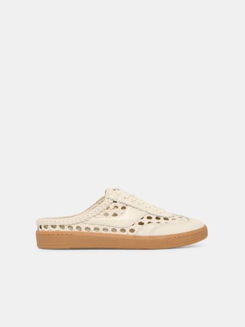 dolce vita NOTICE SLIDE WOVEN SNEAKERS OFF WHITE WOVEN STELLA