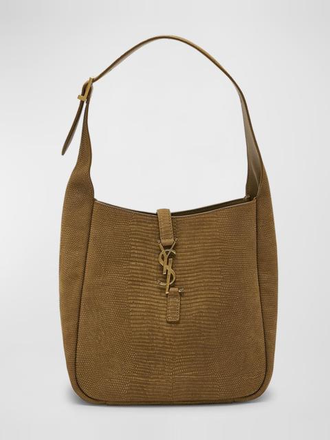 SAINT LAURENT Le 5 A 7 Small Lizard-Embossed Shoulder Bag