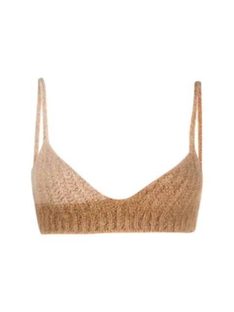 Ice Caves knitted bra