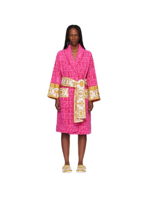 VERSACE Pink 'I Heart Baroque' Bathrobe