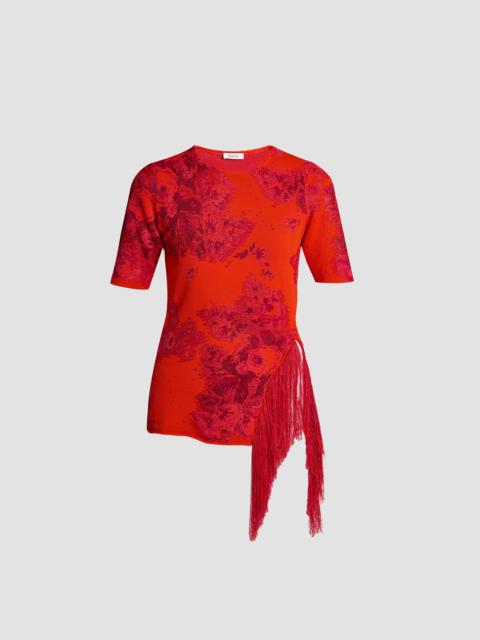 Erdem FRENCH FRAY SHORT SLEEVE KNIT TOP
