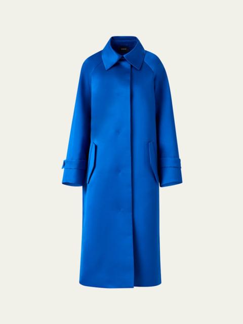 AKRIS Elliot Oversized Silk Duchess Coat