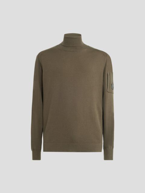 C.P. Company Extafine Merino 모직 롤 목 니트