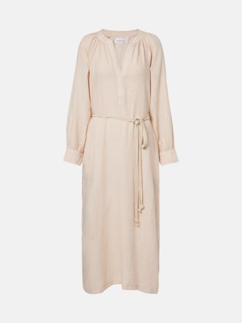 velvet Dakota linen maxi dress