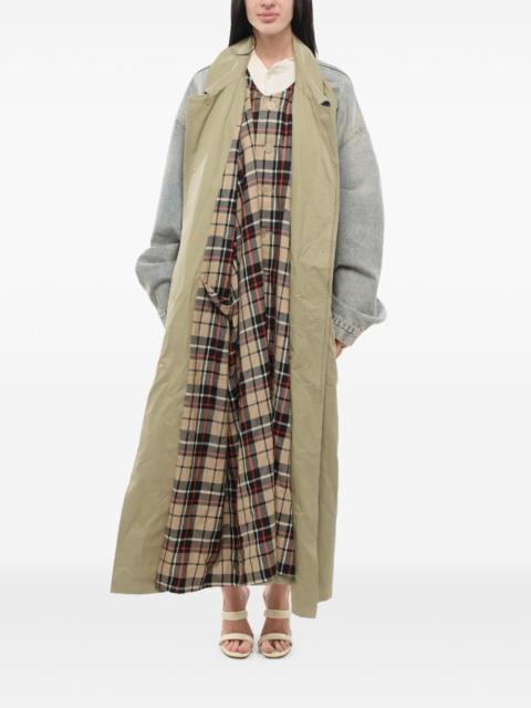 BALENCIAGA asymmetric layered jeans coat