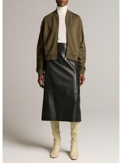 Vince Leather Midi Skirt