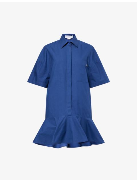 Stella McCartney Peplum Shirt Cotton Mini Dress