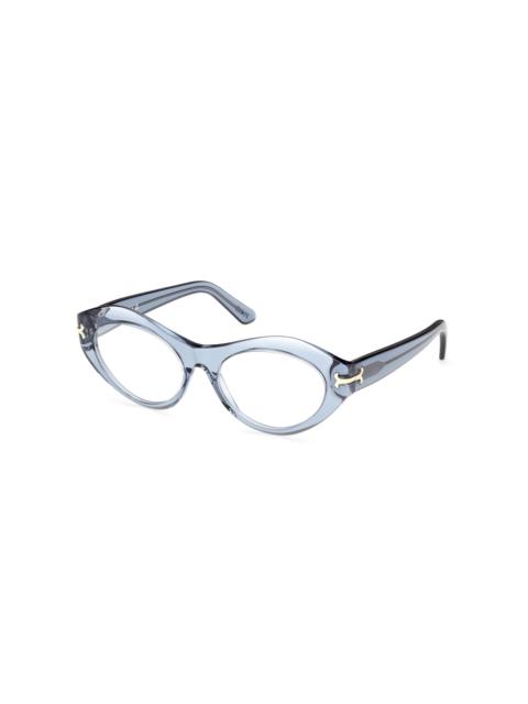 PUCCI Oval-Frame Acetate Sunglasses blue