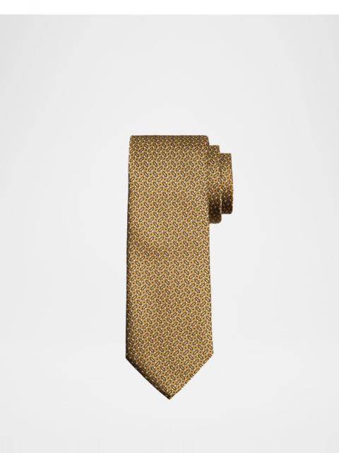 Canali Men's Micro-Geometric Jacquard Silk Tie