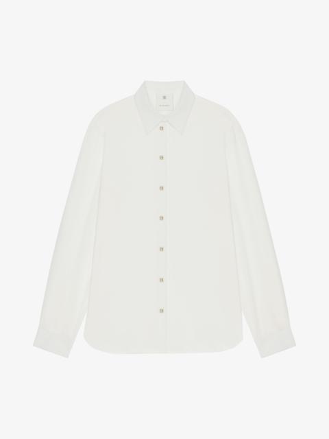 Givenchy SHIRT IN SILK WITH METAL AND STRASS 4G DETAILS