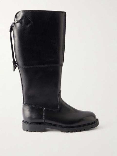 RIER Forest leather knee boots Black