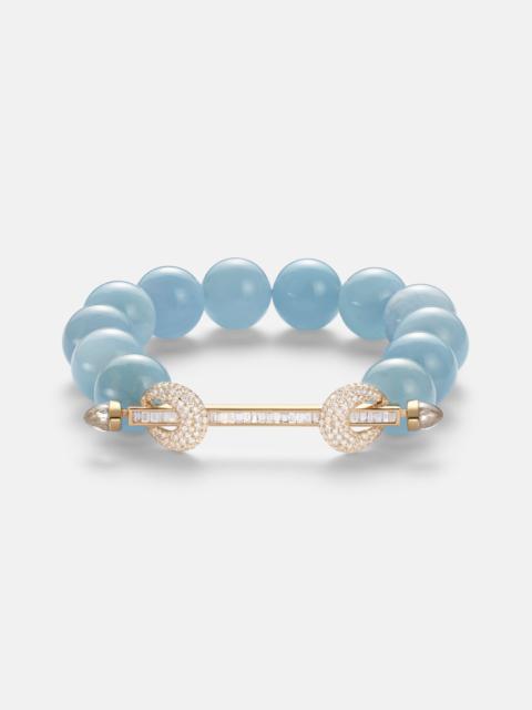 ANANYA Chakra 18kt gold beaded bracelet with gemstones