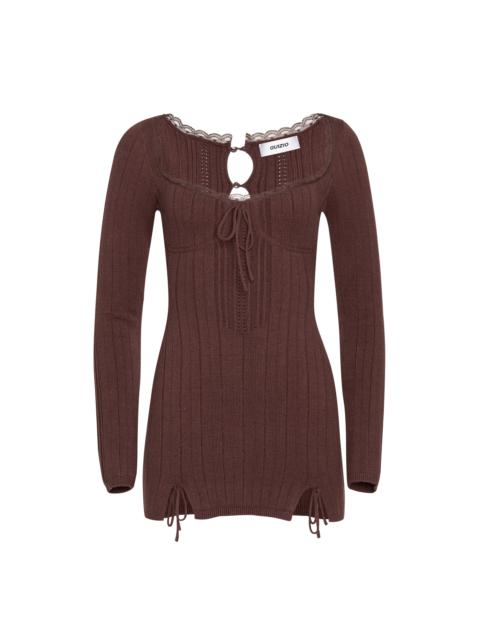 GUIZIO DAINTY LONG SLEEVE KNIT DRESS