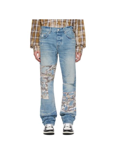 AMIRI Indigo Camo Boro Jeans