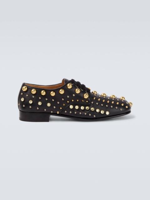 Valentino Mj Blues studded leather Derby shoes