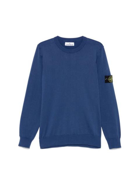 Compass-badge sweater