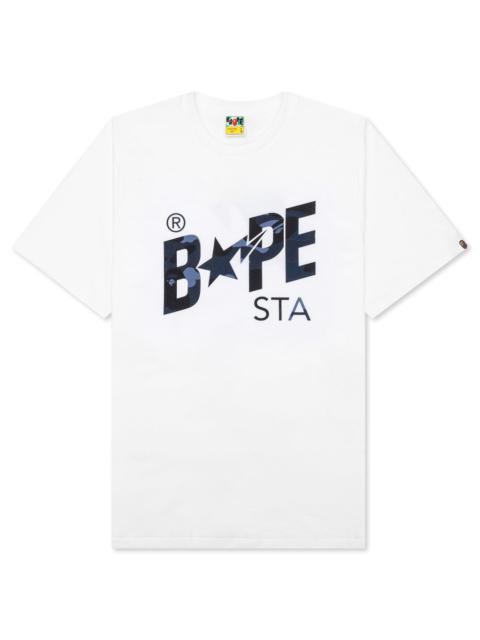 COLOR CAMO BAPE STA LOGO TEE - WHITE