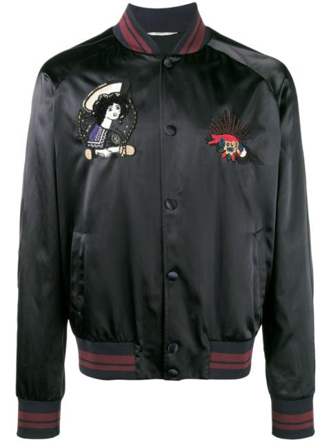 Valentino motifs-embroidered bomber jacket