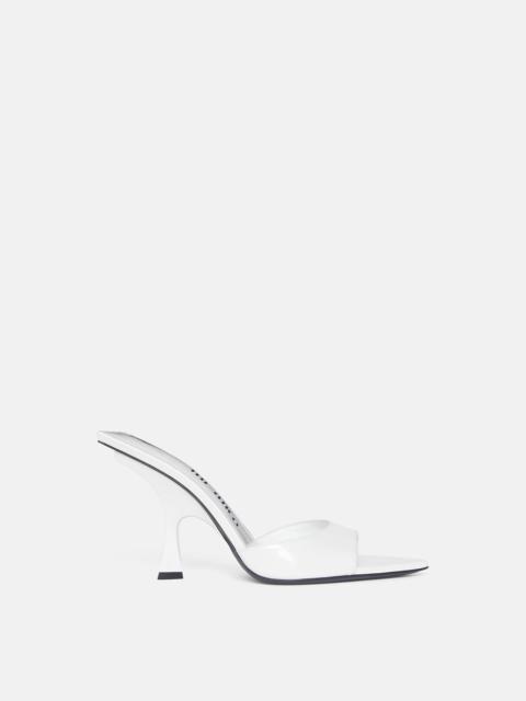 ''ESTER'' METALLIC WHITE MULE