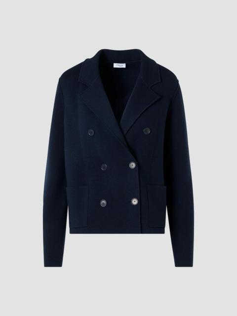 AKRIS Women's Stretch Wool Cardigan-Style Jacket - Navy