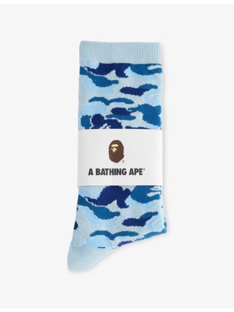 A BATHING APE® Camo-Print Stretch-Cotton Socks