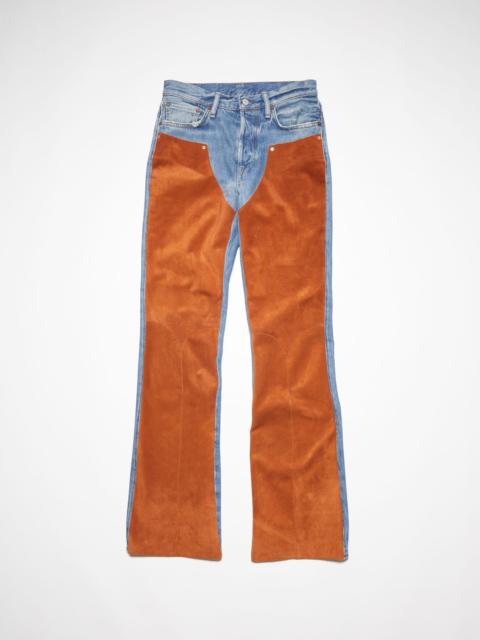 Acne Studios Suede denim trousers - Mid Blue