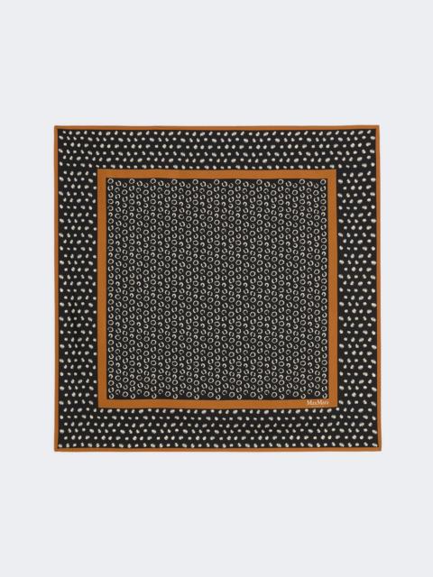 Max Mara AQUILA Printed silk scarf - BLACK