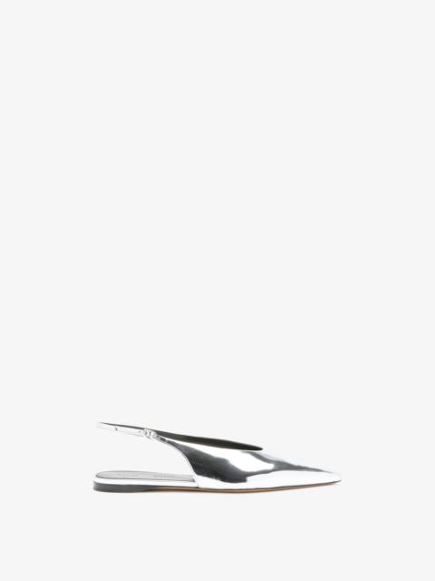 Proenza Schouler Slash Flat Slingbacks in Mirrored Metallic